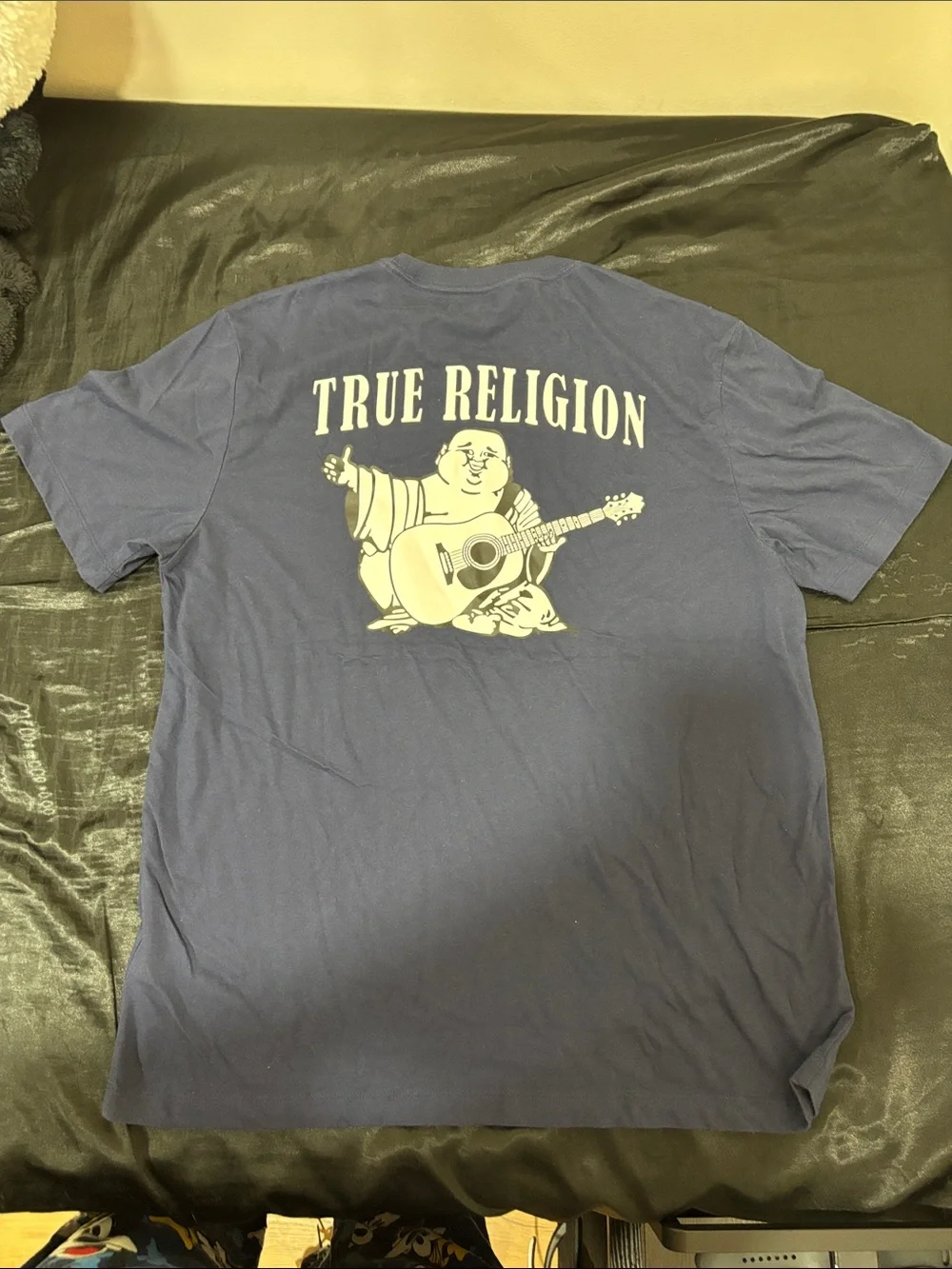 True Religion Men's Short-Sleeve Crew Tee in Navy Blue